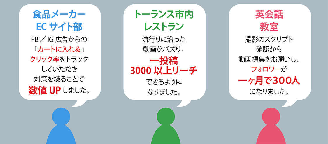 食品メーカー・レストラン・英会話教室